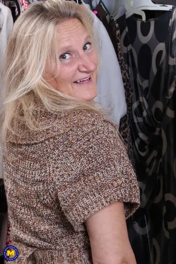European MILF Undresses and Uses a Dildo
