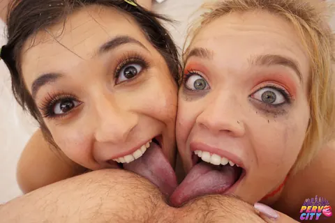 Brooklyn Gray & Katie Kush: Blonde and Brunette Share Cock in a Threesome – photo 8 of 15