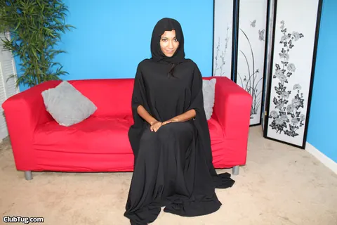 Arab Woman Jerks Partner to Cum on Clothes – photo 1 of 12