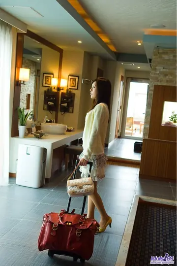 Rin Sakuragi – Japanese Brunette Slips Off Her Thong Lingerie in the Bathroom