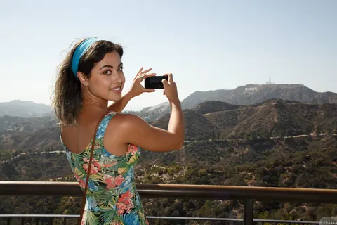 Carol Jasabe: Latina Brunette Reveals Her Panties and Cleavage Outdoors – photo 3 of 11