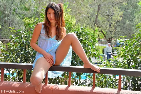 Melody Wylde: Petite Asian Brunette Strips Out of Her Bikini Outdoors – photo 19 of 20