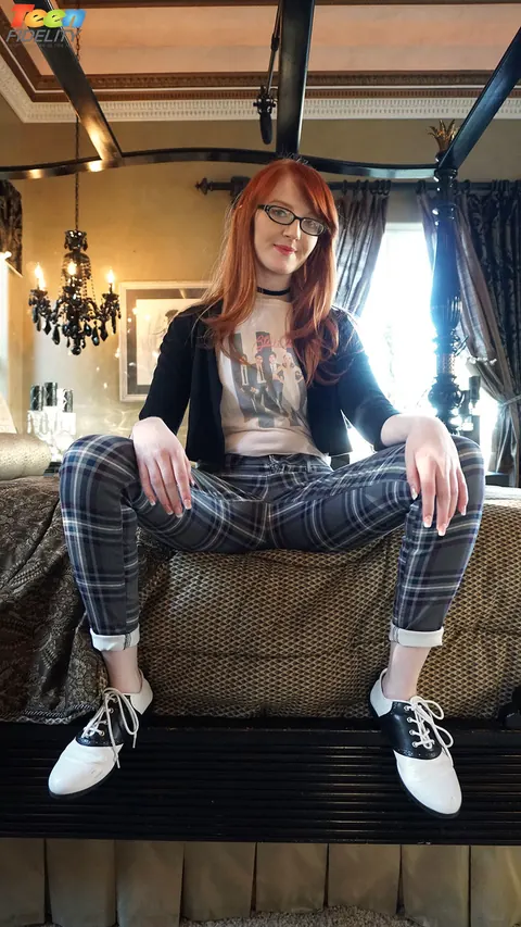 Krystal Orchid: Skinny Redhead in Glasses Takes Her Partner Missionary – photo 13 of 16