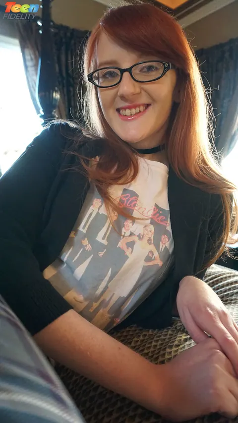 Krystal Orchid: Skinny Redhead in Glasses Takes Her Partner Missionary – photo 14 of 16