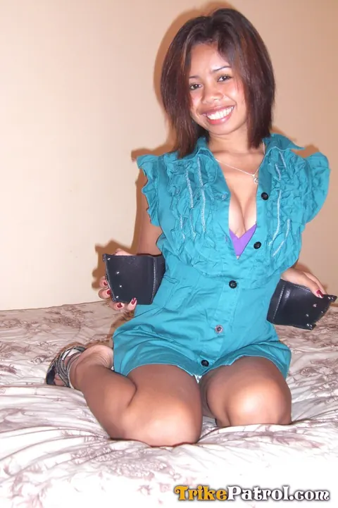Short-Haired Asian Babe with Big Tits Sucks and Rides Her Partner – photo 2 of 17