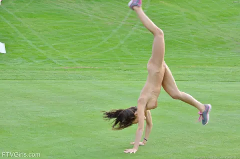 Lana Rhoades: Busty Brunette Strips Out of Her Shorts on the Golf Course – photo 12 of 15