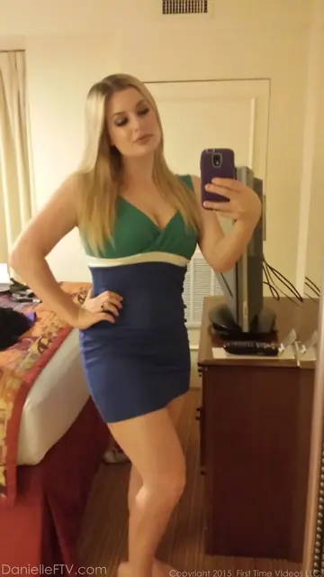 Danielle Delaunay – Blonde in a Skirt and Lingerie Shows Her Big Natural Tits and Hairy Pussy