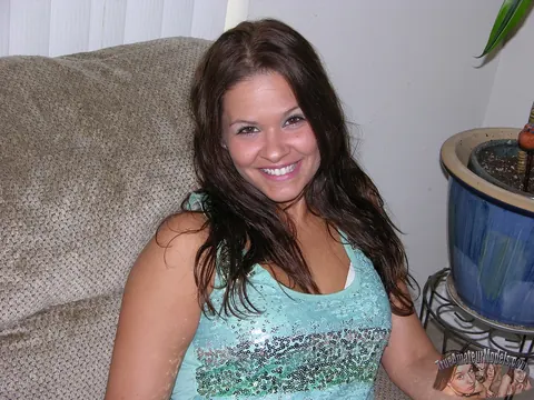 Busty Brunette Strips Naked and Spreads Her Ass Cheeks – photo 7 of 16