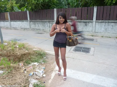 Thai Trans Woman Strokes Her Cock Outdoors – photo 16 of 16
