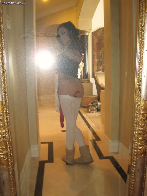 Juelz Ventura: Tall Latina MILF in Lingerie and Boots Enjoys a Threesome – photo 10 of 17