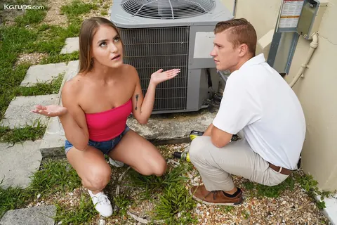 Kenzie Madison: Brunette in Denim Shorts Sucks Cock and Takes Anal Outdoors – photo 3 of 18