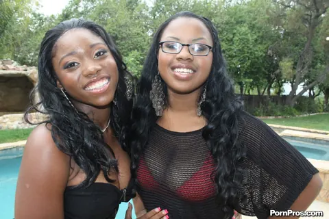 Laylani Star: Busty Ebony Babe in Glasses Spreads Outdoors – photo 7 of 15