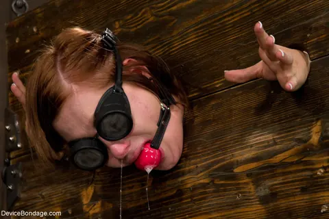 Charlie Ann: Redhead in Glasses Endures BDSM Ass Whipping in Pillory – photo 14 of 17