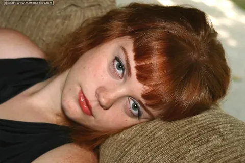 Redhead BBW with Big Tits Strips Out of Her Lingerie for First Nude Set – photo 1 of 16