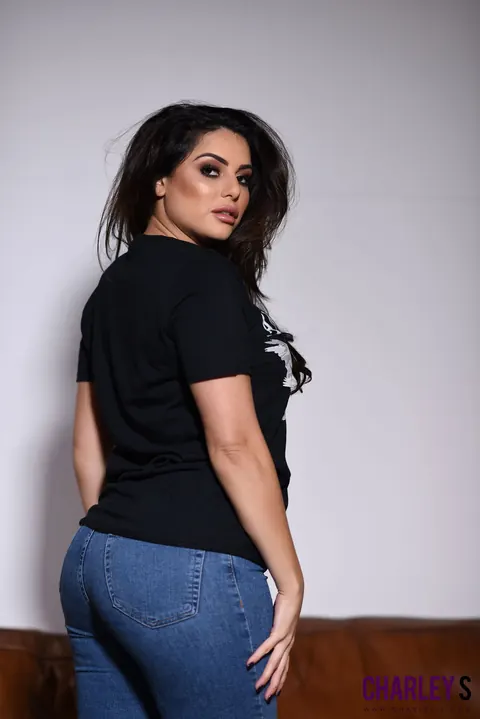 Charley S: Thick European Brunette Strips Out of Her Jeans in the Forest – photo 2 of 16