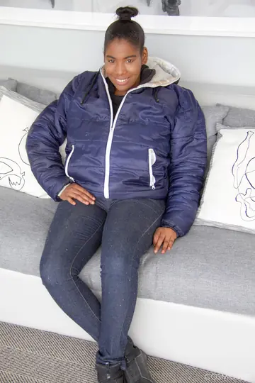 Ebony BBW Shows Off Her Massive Tits in Jeans