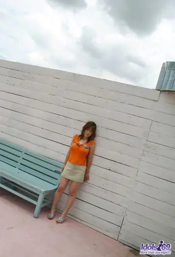 Japanese Babe Strips Out of Her Lingerie Outdoors