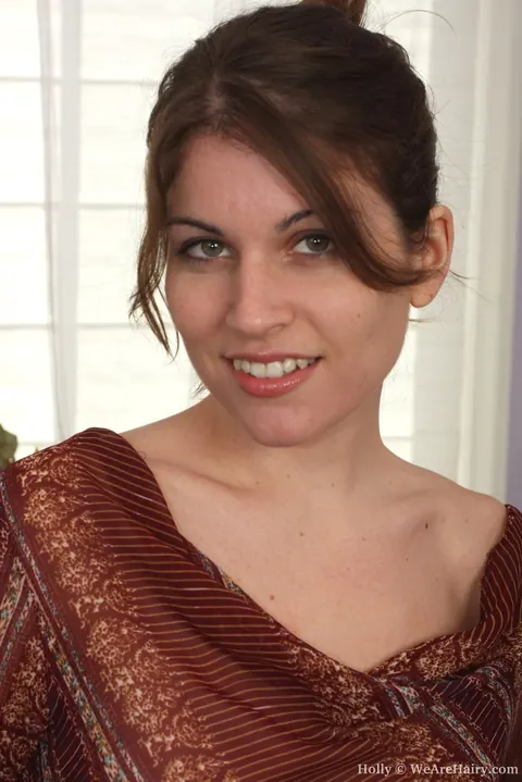 Amateur Brunette with Piercings Shows Her Hairy Pussy – photo 2 of 20