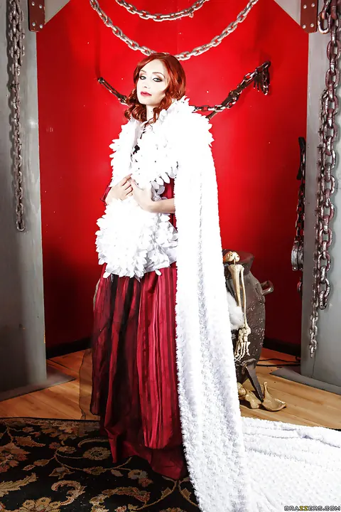 Romi Rain: Curly Redhead MILF Undresses Out of Her Red Dress – photo 1 of 16