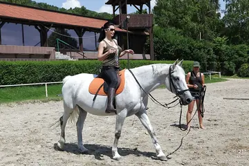 Aletta Ocean – Busty Brunette in Glasses Poses Nude Outdoors with a Horse
