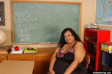 Mature Latina Reveals Huge Saggy Tits and Deep Rolls