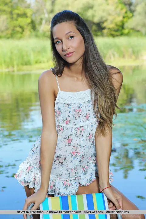 Skinny Brunette Spreads Her Pussy in a Slow Stream – photo 1 of 18