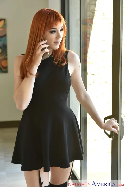 Anny Aurora: Tall German Redhead in Stockings Sucks and Fucks Her Husband – photo 2 of 20