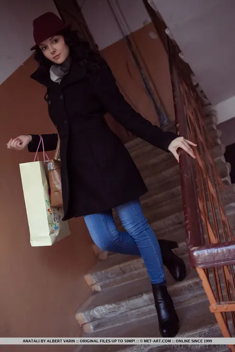 European Babe Strips to Thigh-High Socks and Spreads Her Shaved Pussy – photo 1 of 18