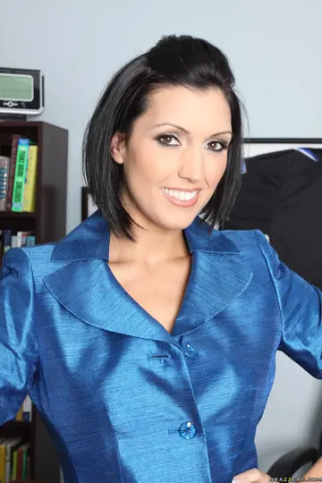 Tall Busty MILF Strips Out of Her Secretary Uniform in the Office