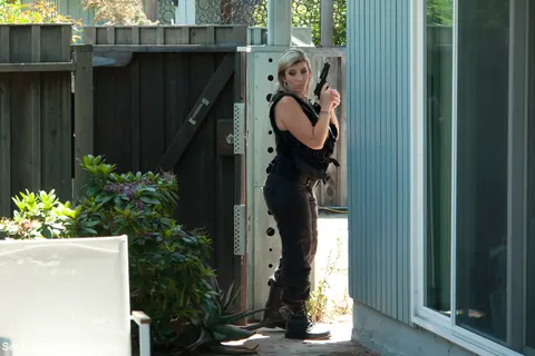 Ava Devine: Two Busty Asian MILF Officers Bound in Boots Outdoors – photo 4 of 20