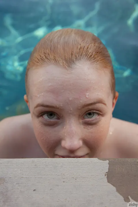 Samantha Rone: Petite Redhead Strips Out of Her Bikini by the Pool – photo 11 of 11