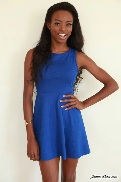 Tiffany Tailor: Slim Ebony MILF Undresses and Fingers Her Pussy – photo 1 of 16