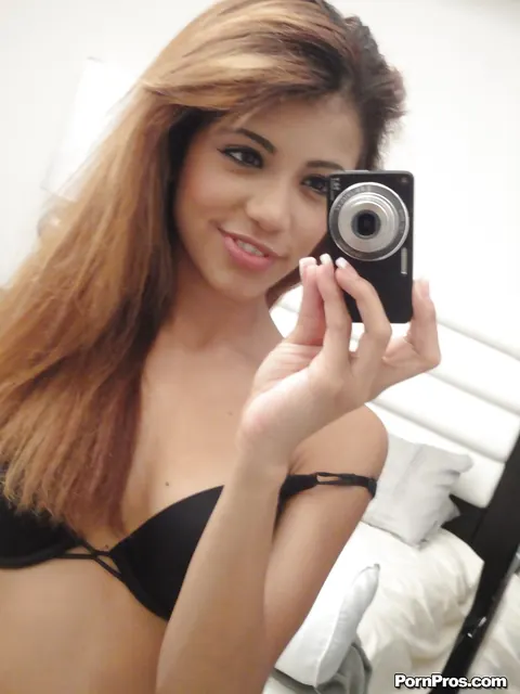 Veronica Rodriguez: Latina Brunette Snaps Mirror Selfies While Stripping Out of Her Shorts – photo 14 of 16