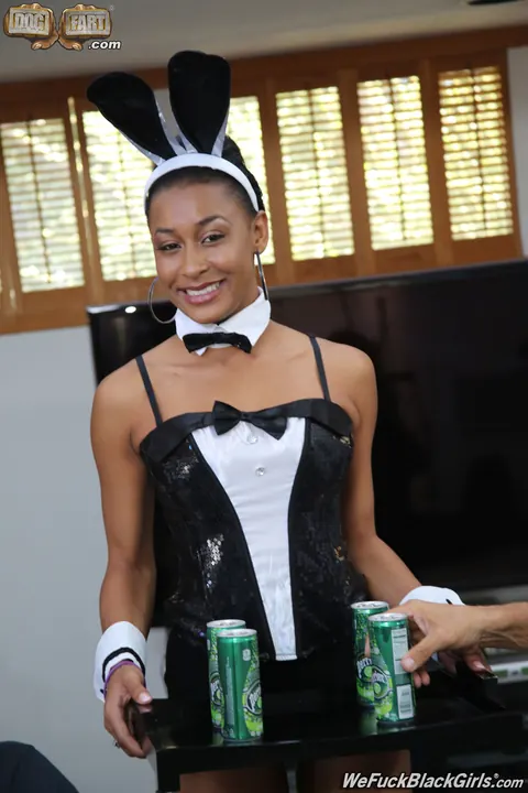 Jazzy Jamison: Ebony Babe Takes Multiple White Cocks in a Gangbang – photo 1 of 21