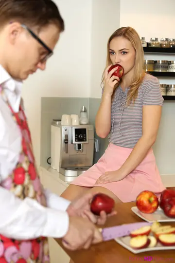 Blonde with Small Tits Sucks and Fucks Her Partner