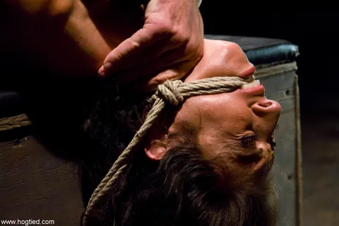 Gina Caruso: Tattooed Brunette MILF Hogtied and Fucks a Dildo – photo 18 of 21