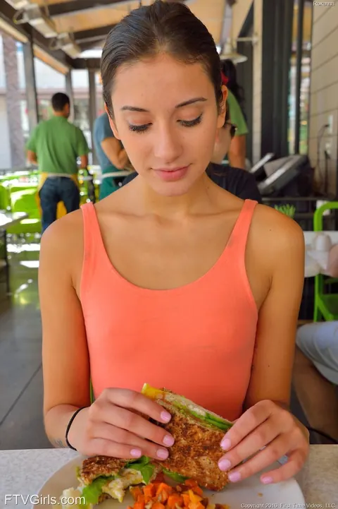 Roxy Raine: Tall Slim Brunette in High Heels Exposes Herself in Public – photo 14 of 20