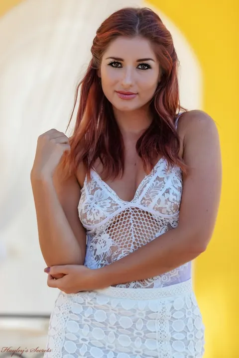 Harley Gacke: Thick Redhead Strips Out of Her Lace Dress and Lingerie – photo 5 of 12