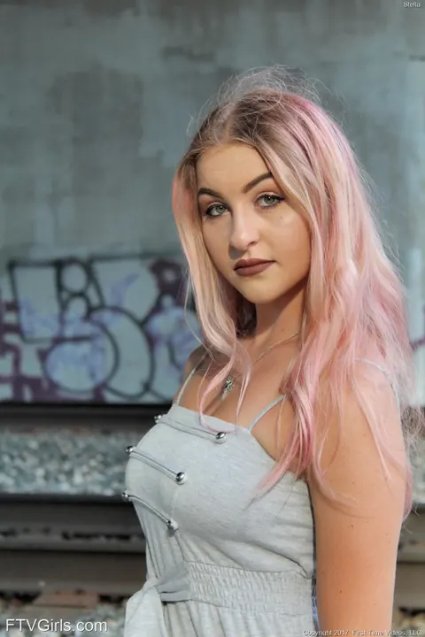 Petite Babe Strips Out of Her Dress in Public – photo 13 of 21