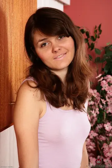 Brunette in Panties Spreads Her Hairy Pussy in the Kitchen