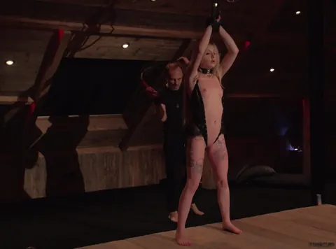 British Blonde in Lingerie Ends BDSM Session with Blowjob – photo 3 of 16