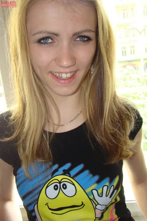 Beatrix Glower: Slim Czech Blonde Pulls Panties Aside to Show Her Shaved Pussy – photo 3 of 21