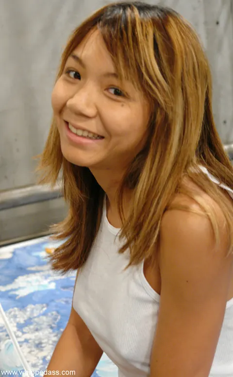 Keeani Lei: Thick Asian Redhead Bound in Shorts and Licked by Her Partner – photo 2 of 20