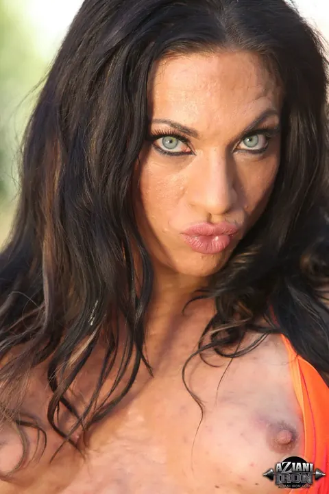Ripped Vixen: Tall Brunette Strips Off Her Bikini and Spreads Her Pierced Pussy Outdoors – photo 17 of 17