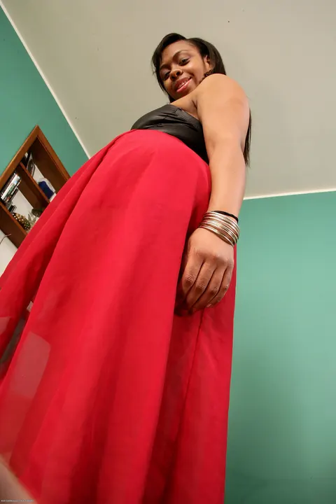 Ebony BBW Pulls Panties Aside to Show Hairy Holes – photo 4 of 20