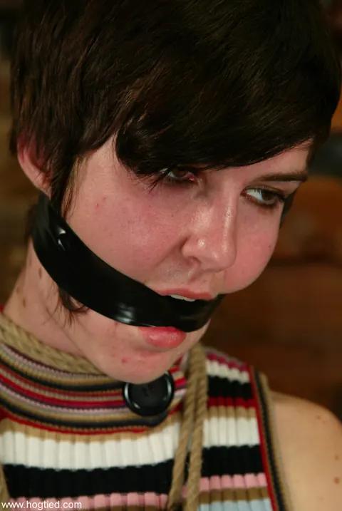 trixie kitten: Short-Haired Brunette Bound in Rope Restraints – photo 15 of 16