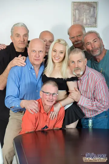Lola Taylor – Hairy Blonde Takes Old Men in Group Anal