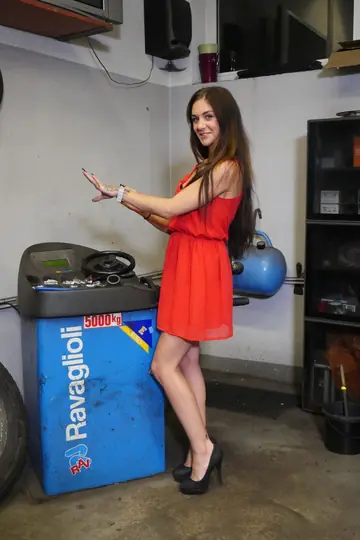 Slim German Brunette Flashes Her Panties and Rides Him Cowgirl
