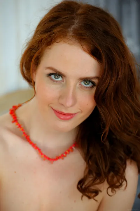 Slim Curly Redhead Undresses and Spreads Her Hairy Pussy – photo 11 of 20