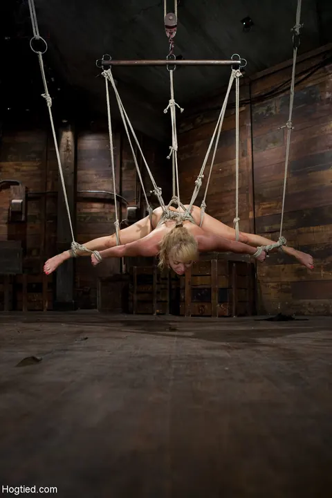 Claire Adams & Lea Lexis: Thick Blonde Bound and Toyed While Hanging – photo 14 of 21